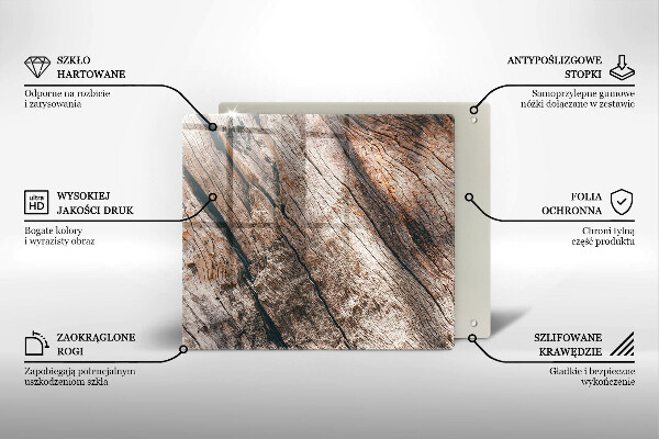 Induction hob protector Wood structure