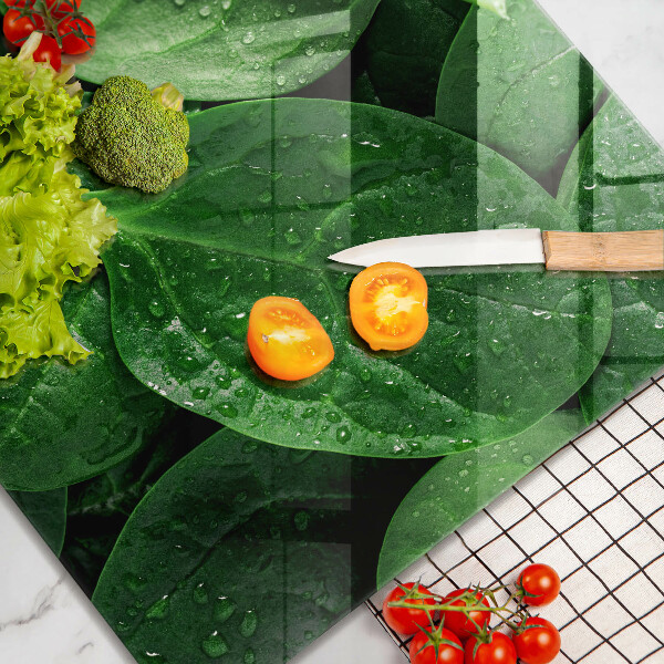 Induction hob protector Basil leaves