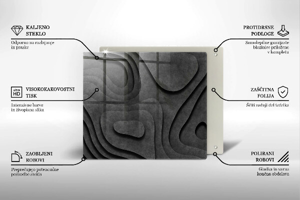 Induction hob protector 3D stone shapes