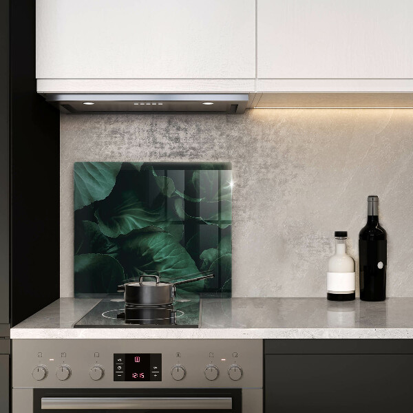 Induction hob protector Wild dark leaves