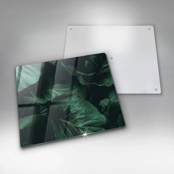 Induction hob protector Wild dark leaves