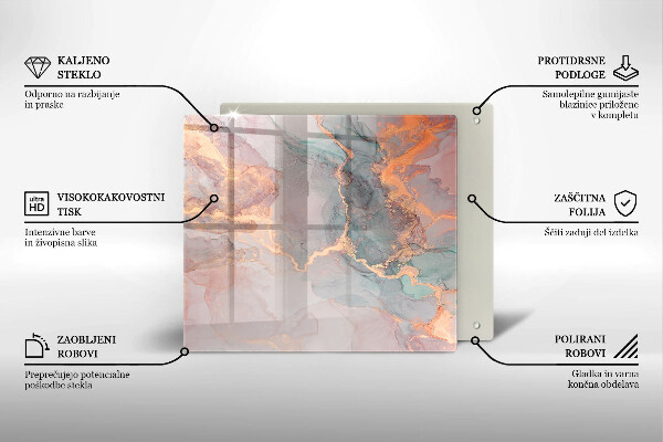 Work surface savers Marble with gold