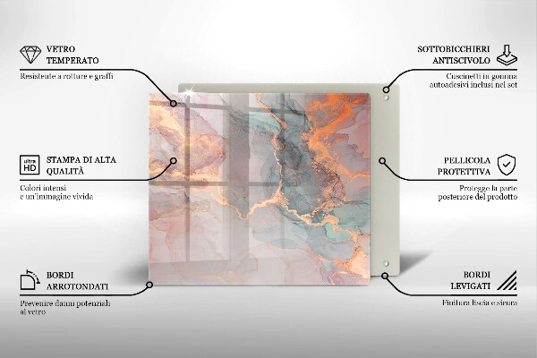 Work surface savers Marble with gold