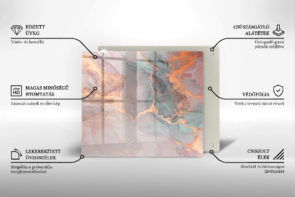 Work surface savers Marble with gold