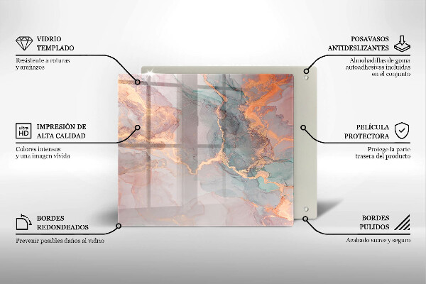 Work surface savers Marble with gold