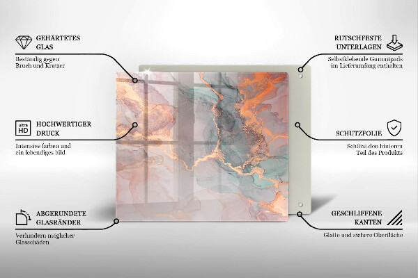 Work surface savers Marble with gold