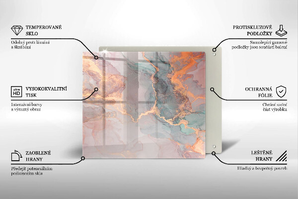 Work surface savers Marble with gold