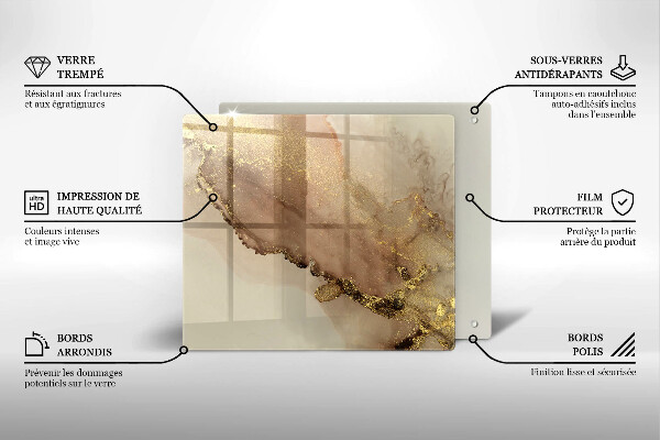 Work surface savers Abstraction gold