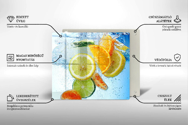 Work surface savers Juicy citrus water
