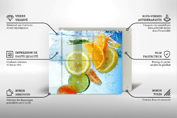 Work surface savers Juicy citrus water