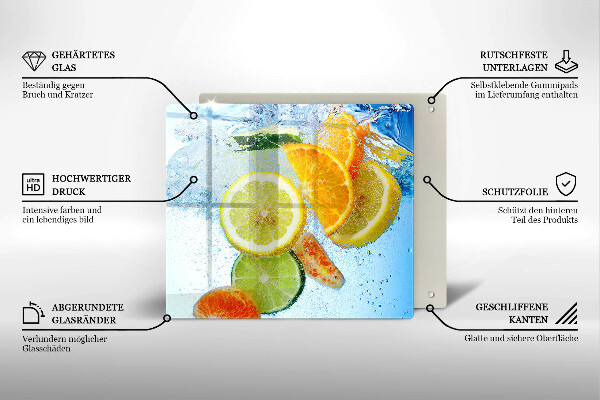 Work surface savers Juicy citrus water