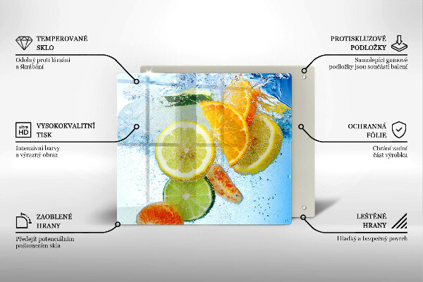 Work surface savers Juicy citrus water