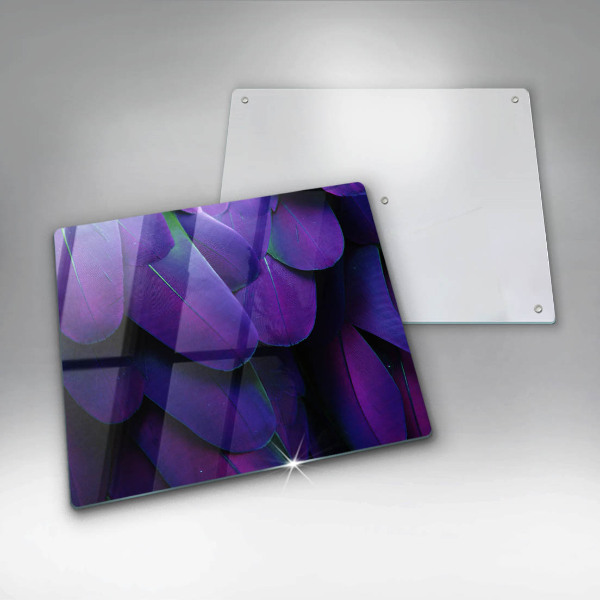 Glass worktop saver Neon feathers