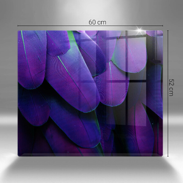 Glass worktop saver Neon feathers
