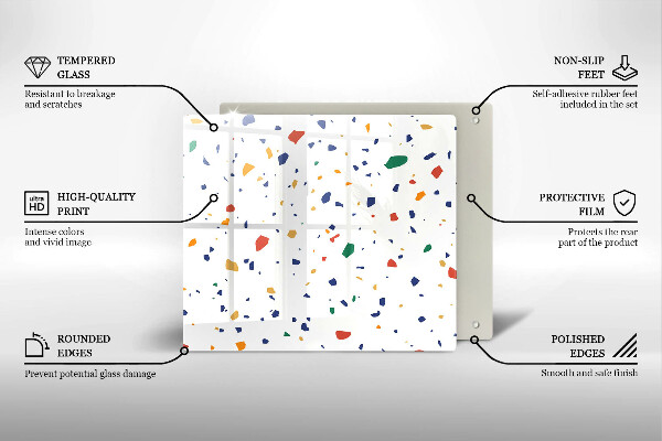 Glass worktop saver Colored gres