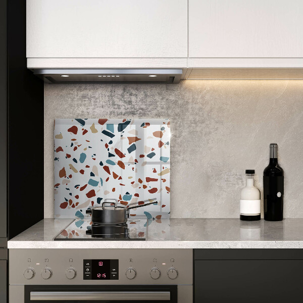 Glass worktop saver Decorative stone