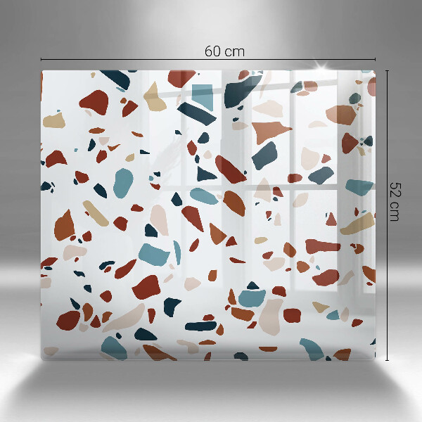 Glass worktop saver Decorative stone