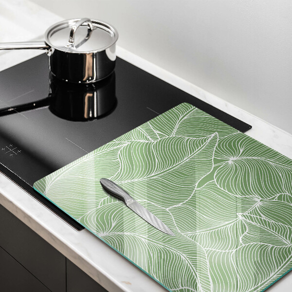 Glass worktop saver Linear leaves