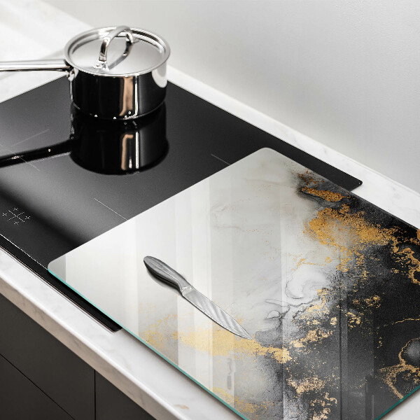 Glass worktop saver Abstraction with gold
