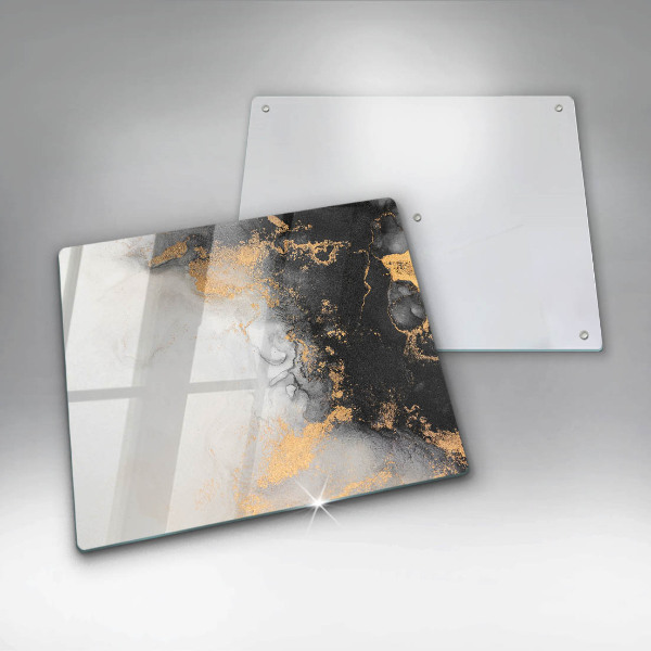 Glass worktop saver Abstraction with gold