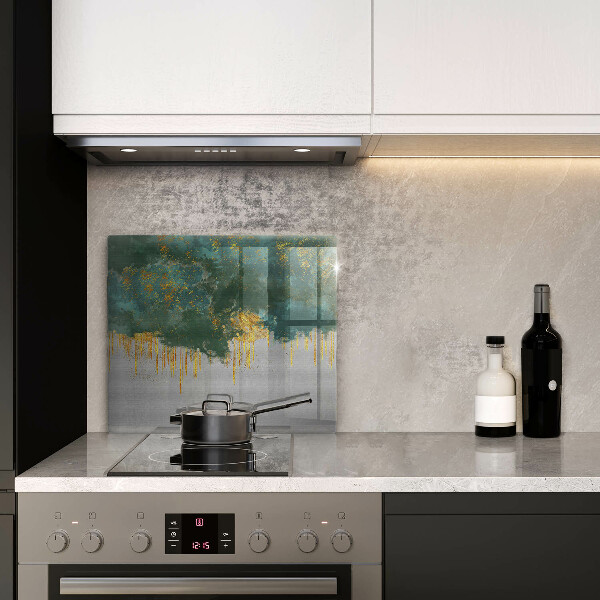 Glass worktop saver Abstraction with gold