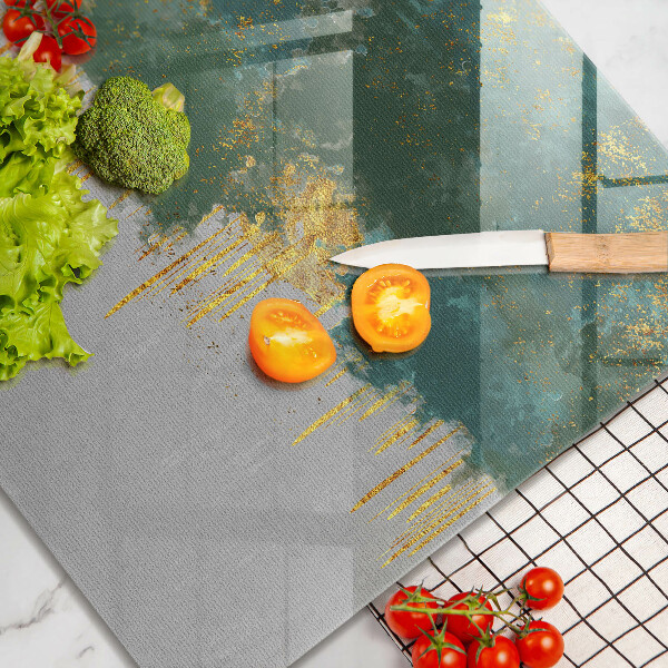 Glass worktop saver Abstraction with gold