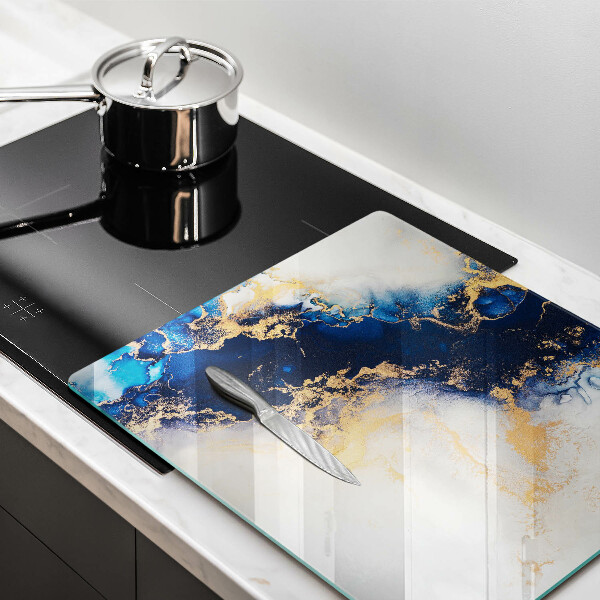 Glass worktop saver Abstraction with blue