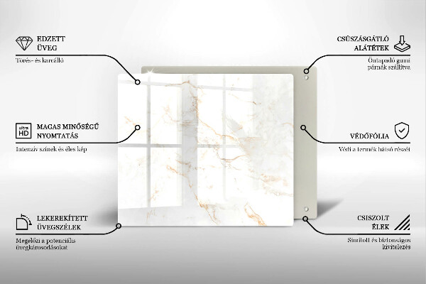 Glass worktop saver Elegant stone marble