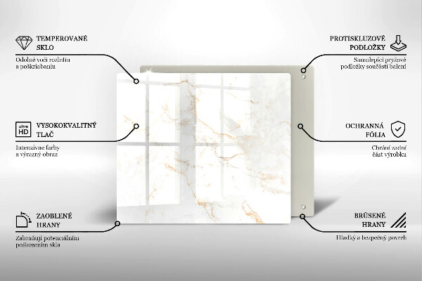 Glass worktop saver Elegant stone marble