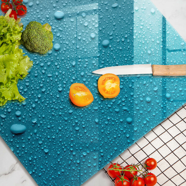 Glass worktop saver Drops of water