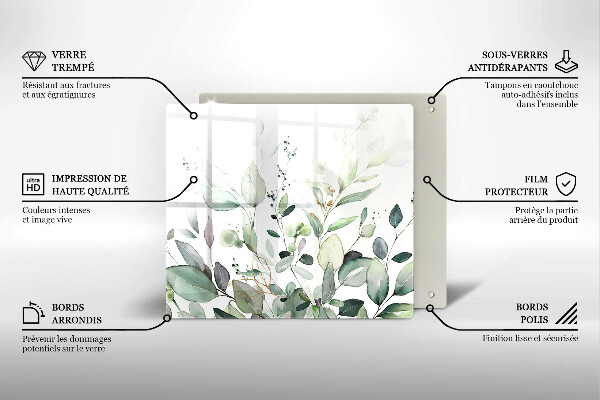 Work surface savers Watercolor plants