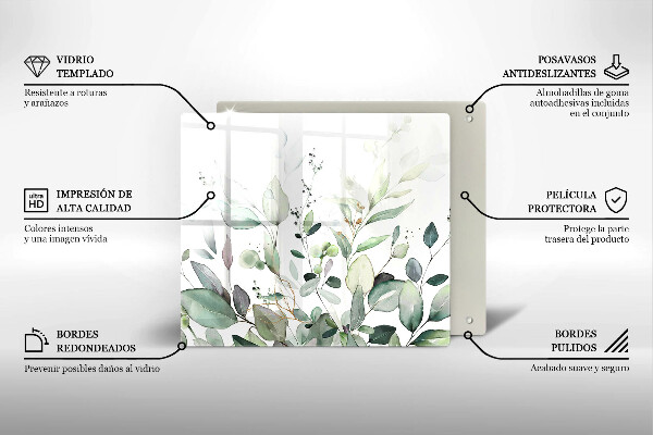 Work surface savers Watercolor plants
