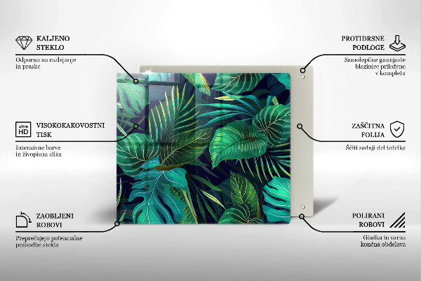 Work surface savers Illustration of the jungle leaves
