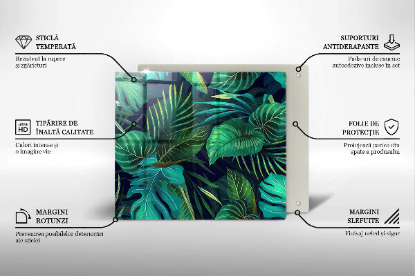 Work surface savers Illustration of the jungle leaves