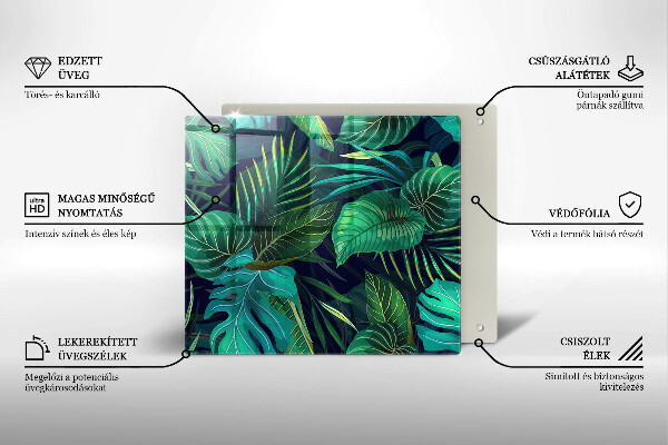 Work surface savers Illustration of the jungle leaves