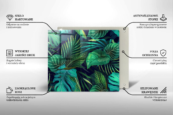 Work surface savers Illustration of the jungle leaves