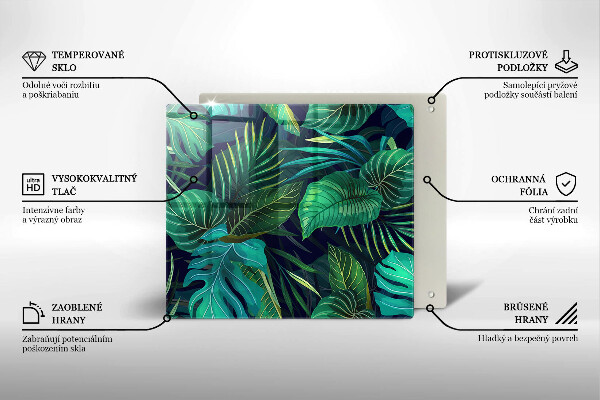 Work surface savers Illustration of the jungle leaves