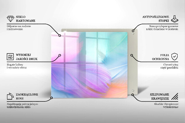 Work surface savers Pastel feathers