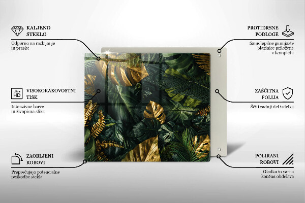 Work surface savers Monstera golden leaves