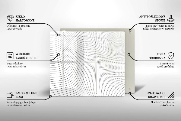 Induction hob protector Modern Line pattern