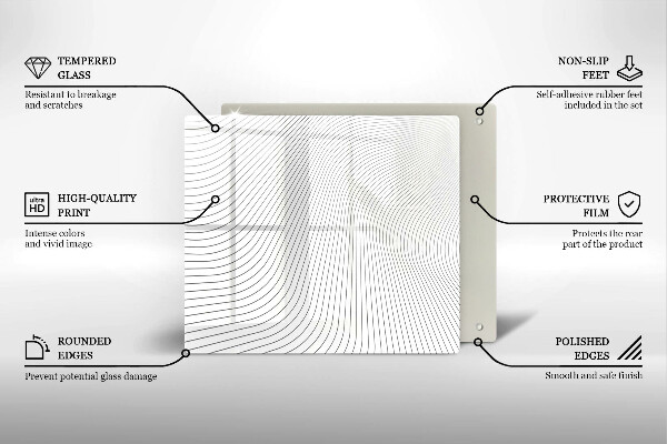Induction hob protector Modern Line pattern