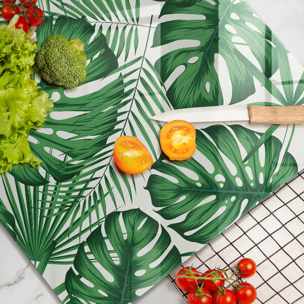 Induction hob protector Monstera leaves