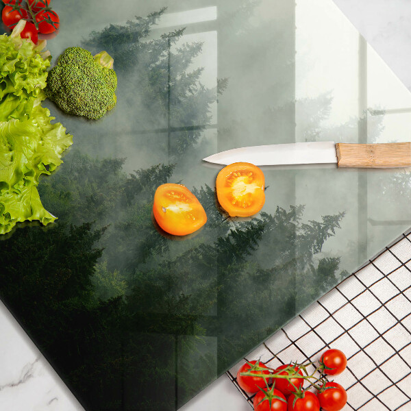 Induction hob protector Landscape of a hazy forest