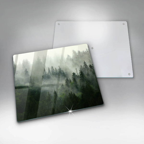 Induction hob protector Landscape of a hazy forest