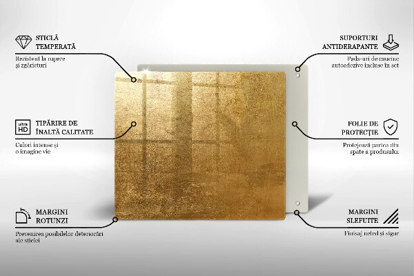 Induction hob protector Gold texture background