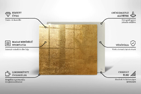 Induction hob protector Gold texture background