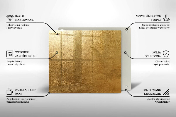 Induction hob protector Gold texture background