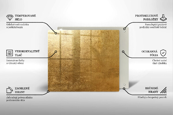 Induction hob protector Gold texture background