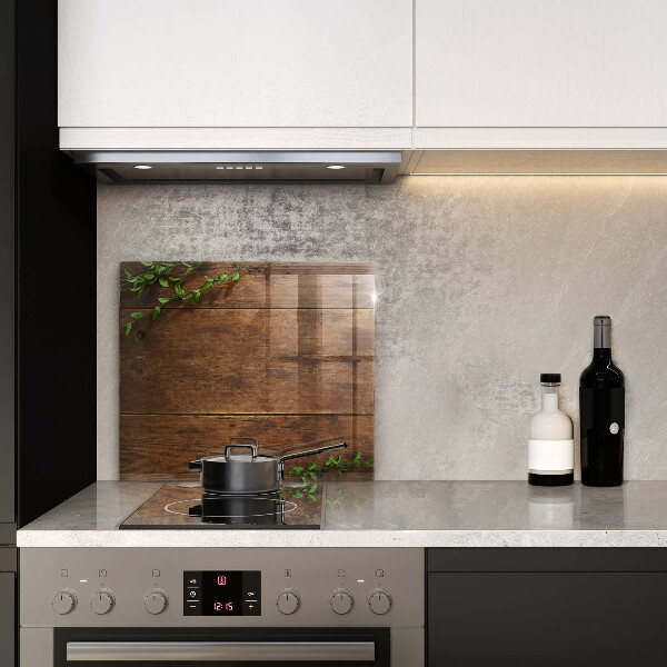 Induction hob protector Wooden boards and leaves