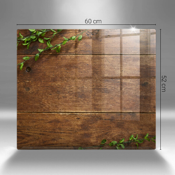 Induction hob protector Wooden boards and leaves